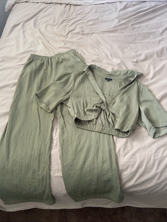 Dynamite Pants - Satin Green Set - Dynamite